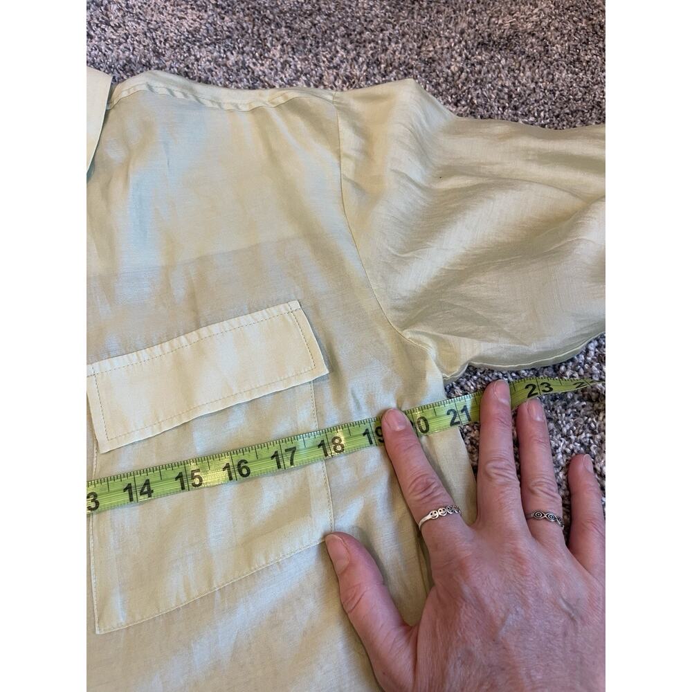 House of Harlow 1960 Women's Sheer Green Oversized Button-up Tunic Size XS NWT - Picture 6 of 11